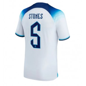 Anglia John Stones #5 Koszulka Podstawowych MŚ 2022 Krótki Rękaw
